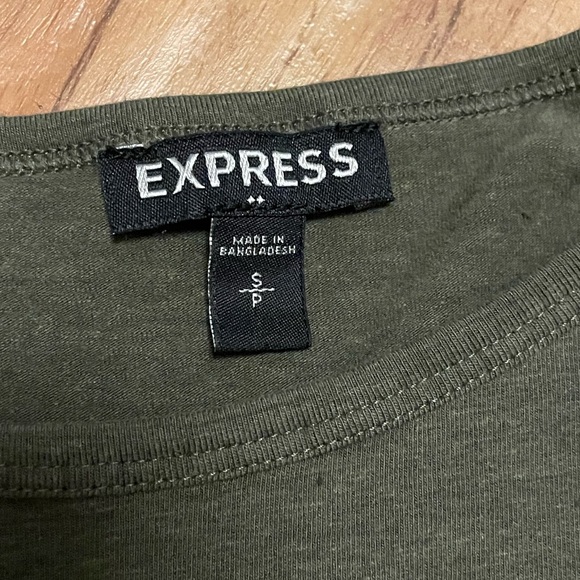 Express Women’s Green High Low Pocket T Shirt Dress - Picture 10 of 10